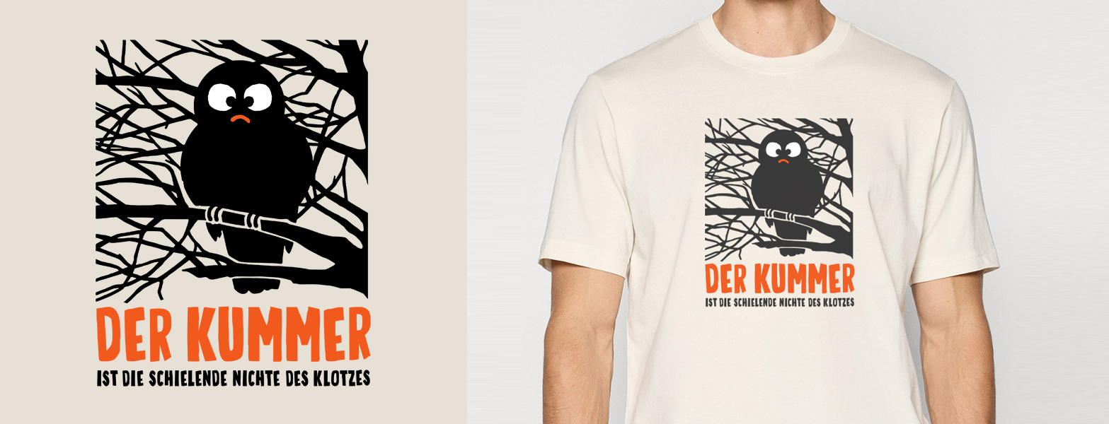 Der Kummer ist die schielende Nichte des Klotzes - Rumpfkluft | T-Shirt-Kollektion von Katz & Goldt