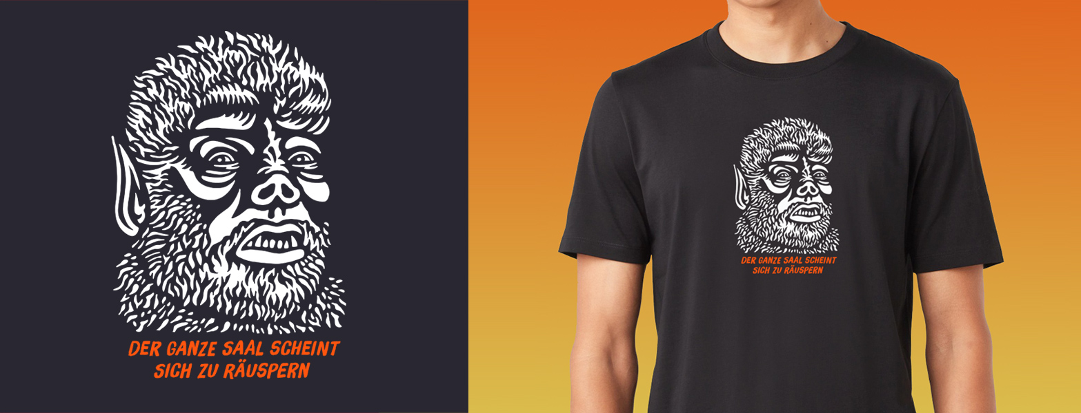 Der ganze Saal scheint sich zu räuspern - Rumpfkluft | T-Shirt-Kollektion von Katz & Goldt